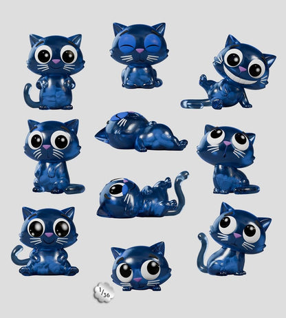 Catscans Minifiguren S1 6 cm Blind Box Display (9)