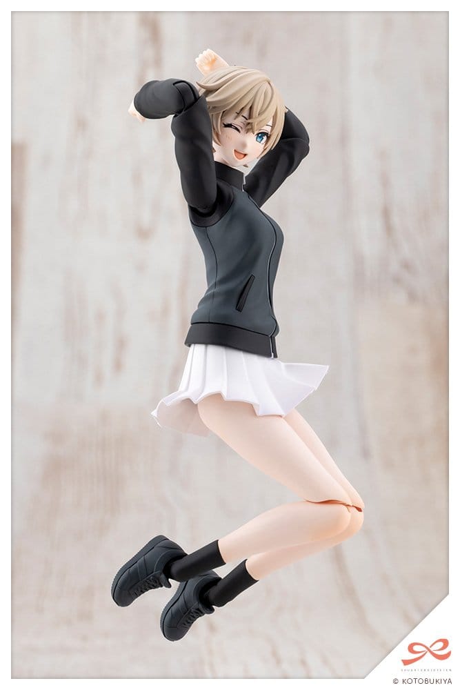 Sousai Shojo Teien Plastic Model Kit 1/10 Rui Saotome Touhou High School Tracksuit Dreaming Style Midnight Onyx 16 cm