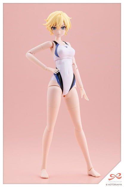Sousaishojoteien Plastic Model Kit 1/10 Rui Saotome Touou High School Competitive Swimsuit Dreaming Style White Dolphin 16 cm