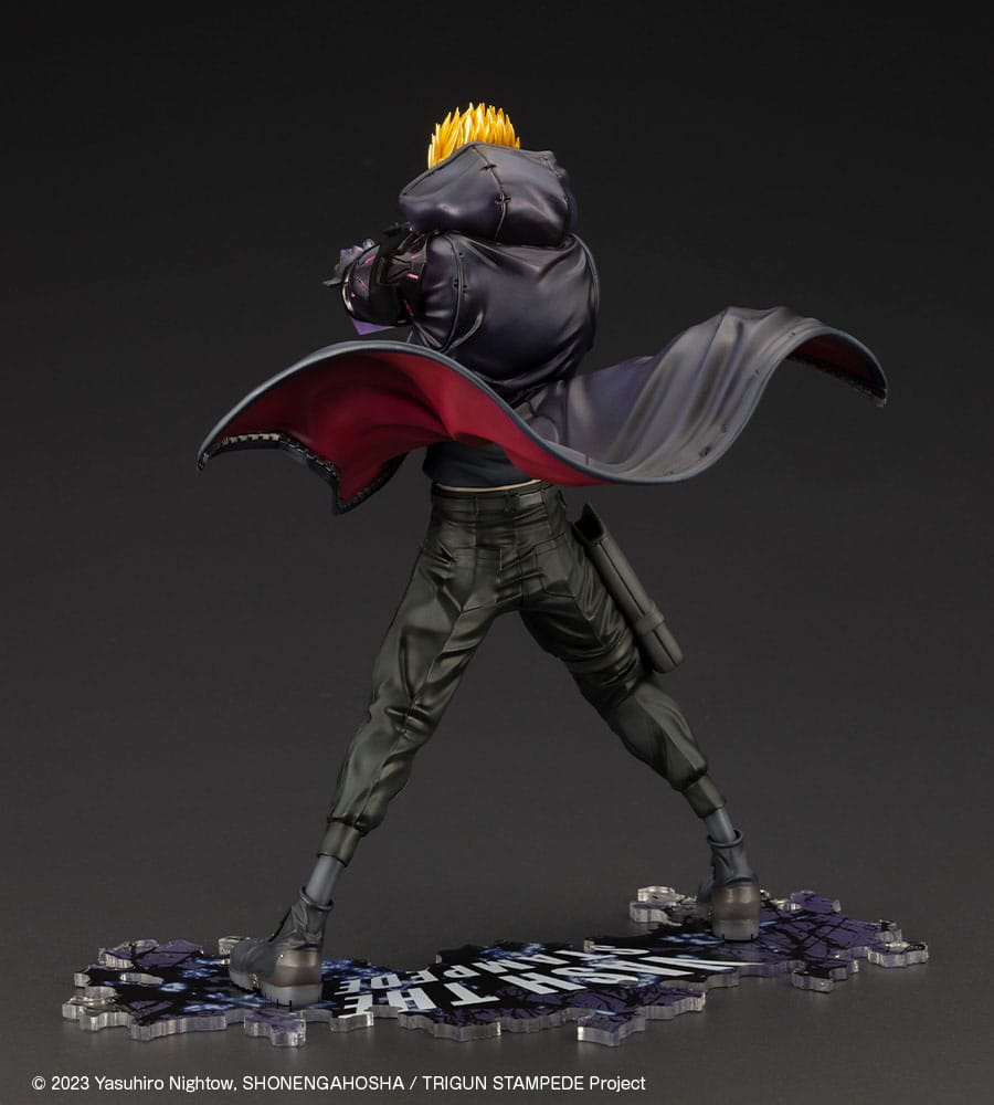 Trigun Stampede ARTFXJ Statue 1/8 Vash the Stampede The Gunman in Black Ver. 22 cm