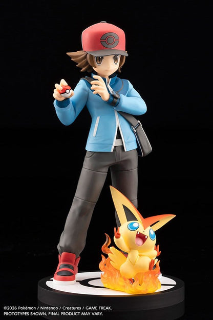 Pokémon ARTFX J PVC Figur 1/8 Hilbert with Victini 20 cm