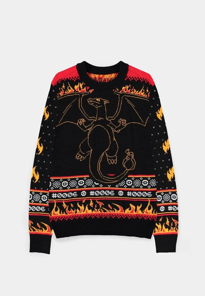 Pokémon Christmas Pullover Glurak Größe XL