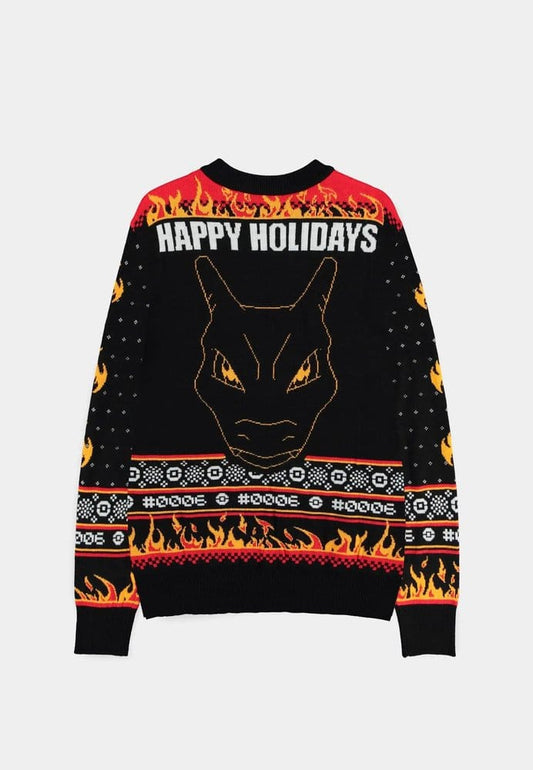Pokémon Christmas Pullover Glurak Größe S