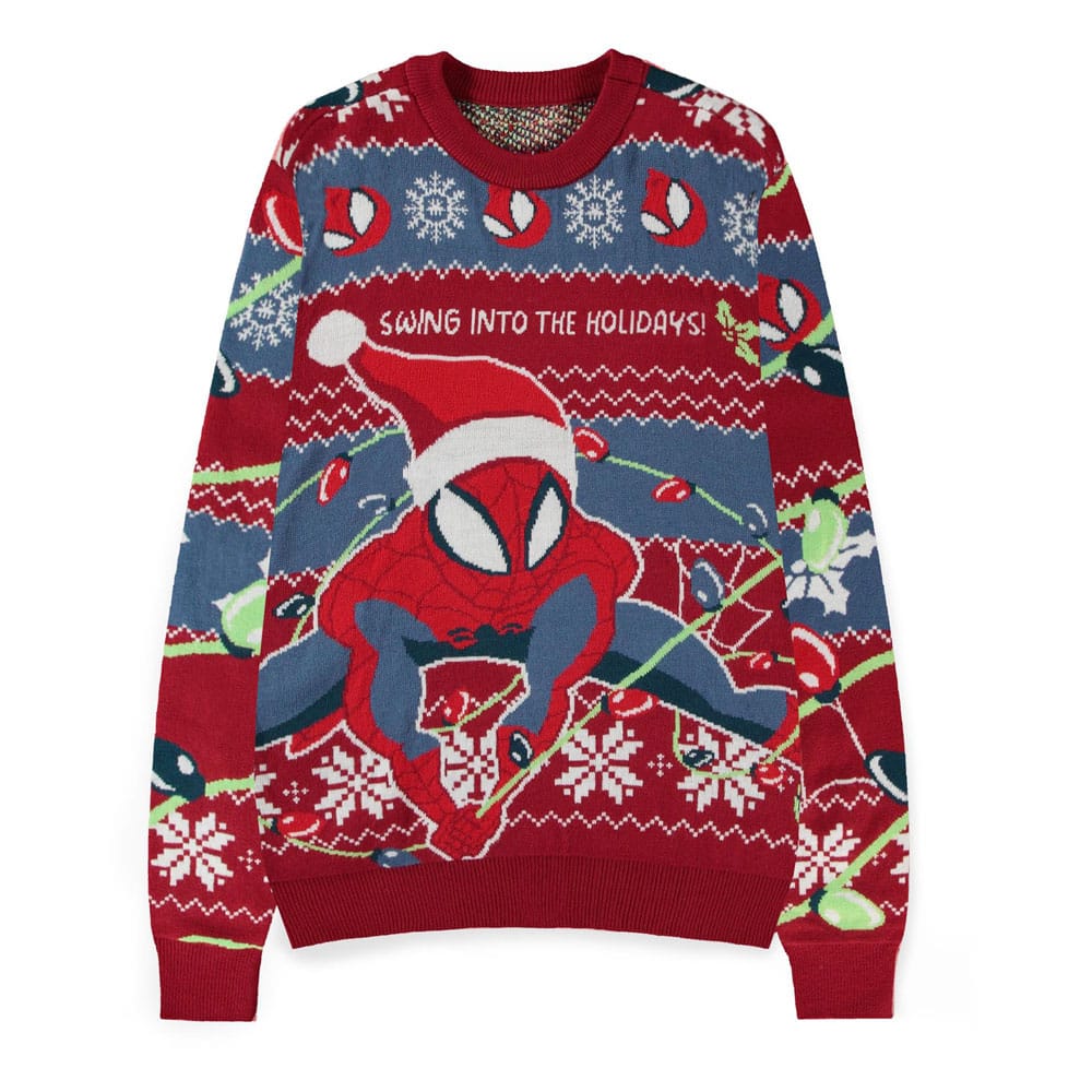 Spider-Man Pullover Swing into the Holidays (Christmas Jumper)