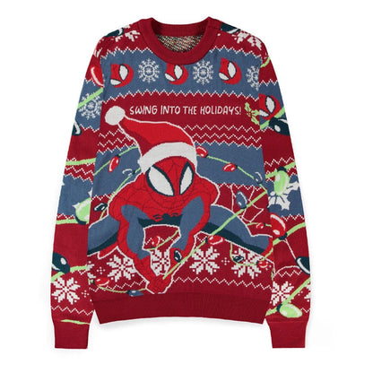 Spider-Man Pullover Swing into the Holidays (Christmas Jumper)