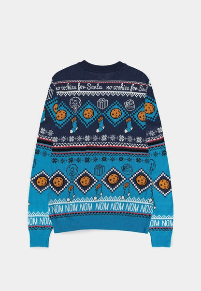 Sesame Street Christmas Pullover Cookie Monster Größe L