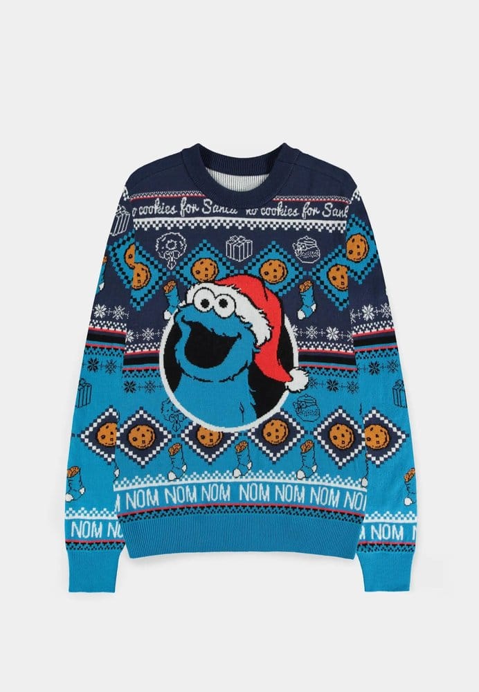 Sesame Street Christmas Pullover Cookie Monster Größe XXL