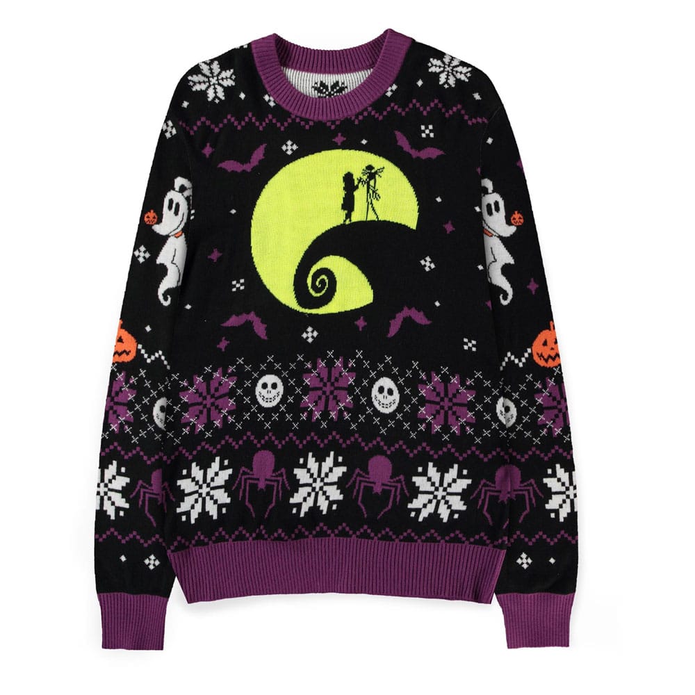 Nightmare Before Christmas Pullover Glow in the Dark (Christmas Jumper) Größe L
