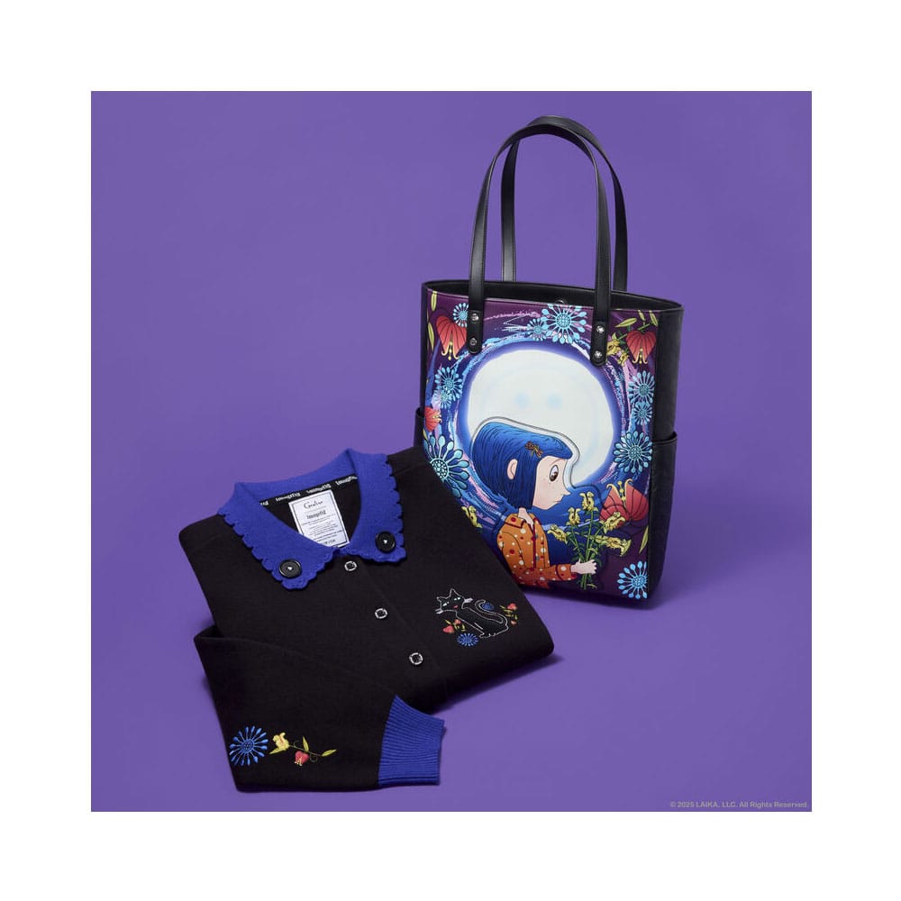 Coraline by Loungefly Cardigan Unisex Collared Cat Dragonfly  Größe XL