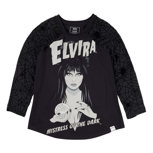Elivira by Loungefly Tee T-Shirt Unisex Shirred Raglan Größe S