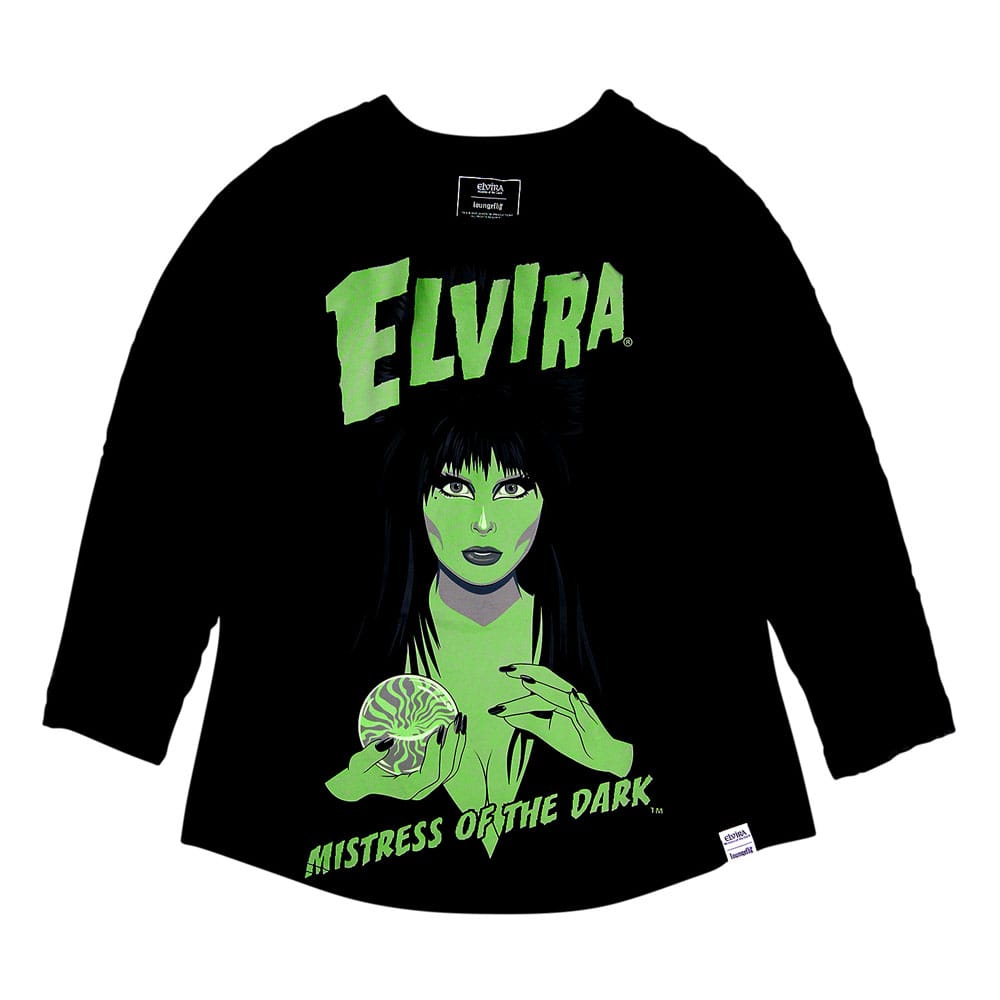 Elivira by Loungefly Tee T-Shirt Unisex Shirred Raglan Größe XXL