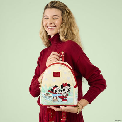 Mickey & Friends by Loungefly Mini Rucksack mit Haarband Halterung Ice Skating
