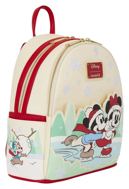 Mickey & Friends by Loungefly Mini Rucksack mit Haarband Halterung Ice Skating