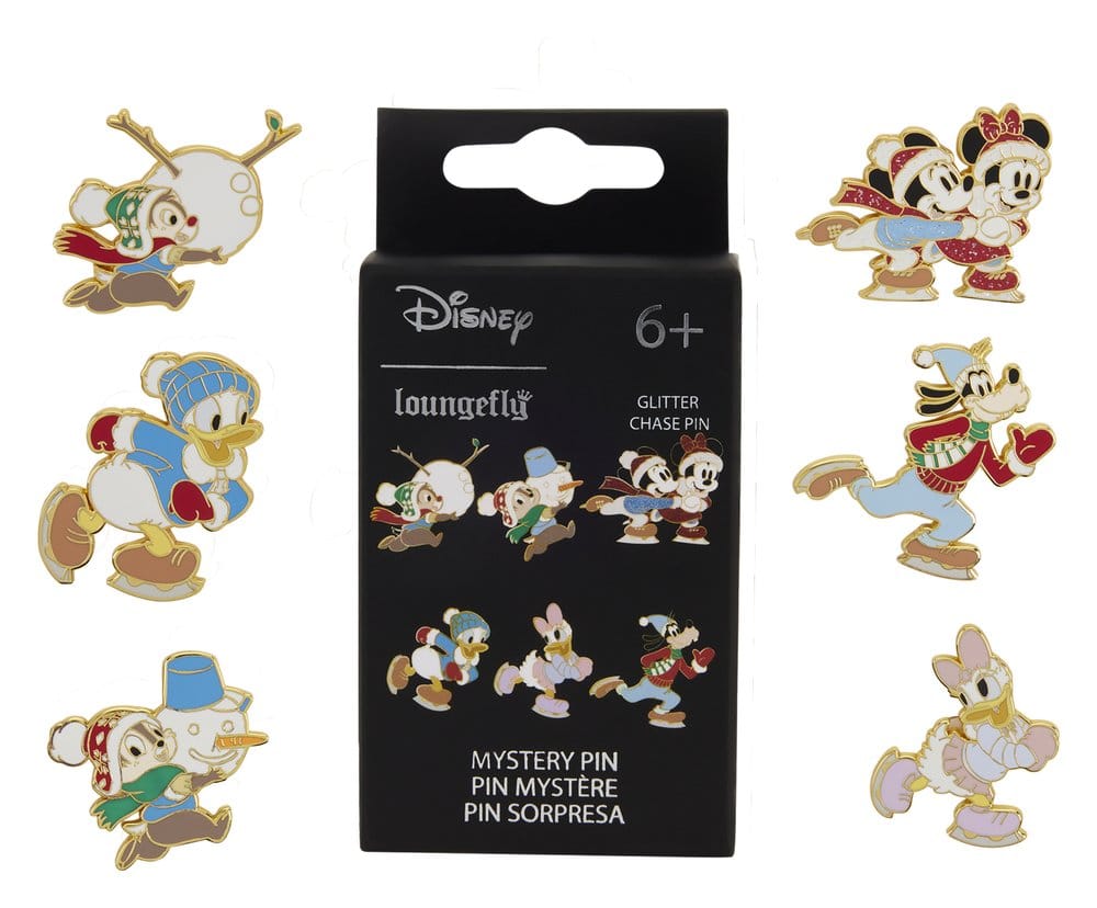 Mickey & Friends by Loungefly Ansteck-Pins Winter Activities Blind Display (12)