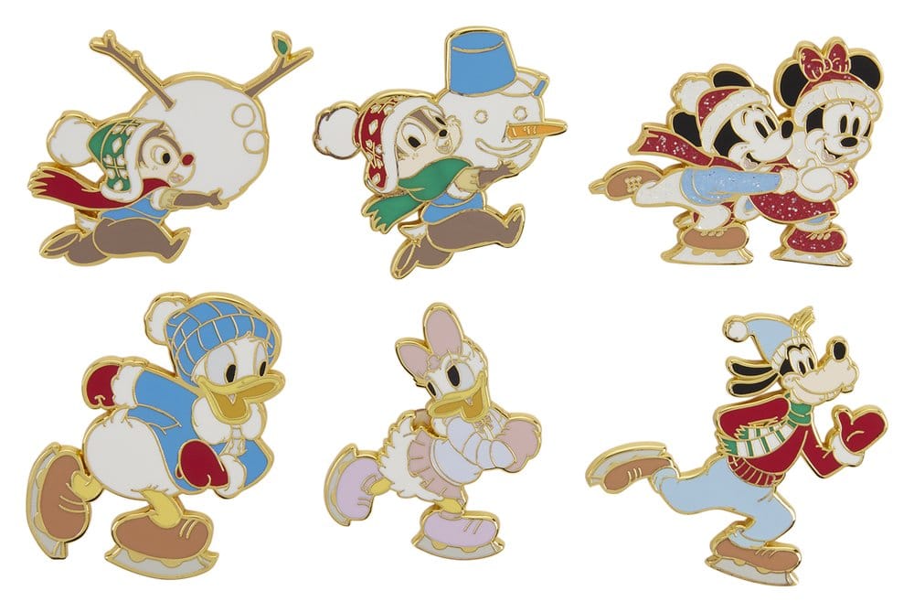 Mickey & Friends by Loungefly Ansteck-Pins Winter Activities Blind Display (12)