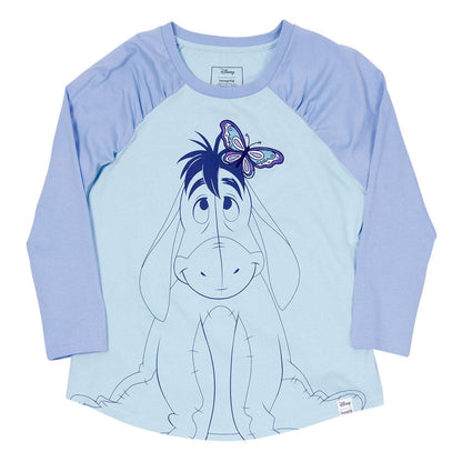 Winnie the Pooh by Loungefly Tee T-Shirt Unisex Eeyore Shirred Raglan Größe L