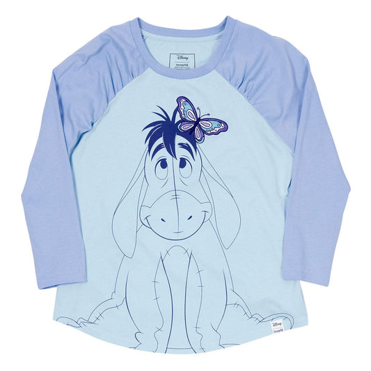 Winnie the Pooh by Loungefly Tee T-Shirt Unisex Eeyore Shirred Raglan Größe L