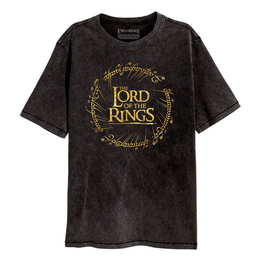 Herr der Ringe T-Shirt Gold Foil Logo Größe XL
