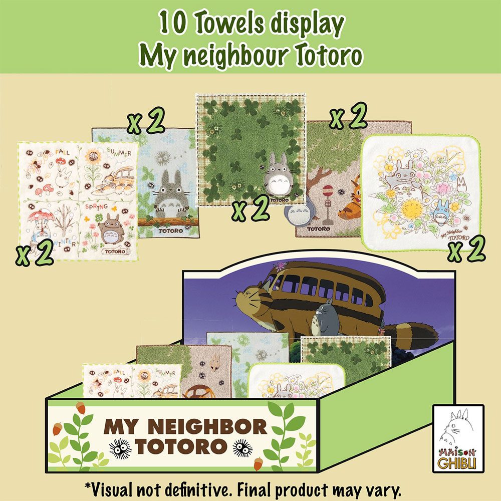 Mein Nachbar Totoro Mini-Handtücher 25 x 25 cm Display (10)