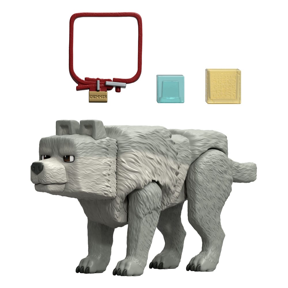 Ein Minecraft Film Actionfigur Dennis der Wolf 10 cm