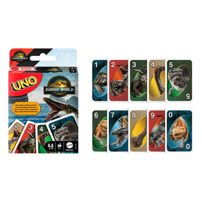 Jurassic World: Die Wiedergeburt UNO Kartenspiel