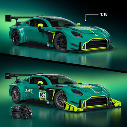 Hot Wheels Elite Mattel Brick Shop Bauset 1/16 '24 Aston Martin Vantage GT3