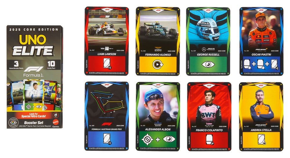 Formula 1 UNO Kartenspiel Elite F1 Booster-Set