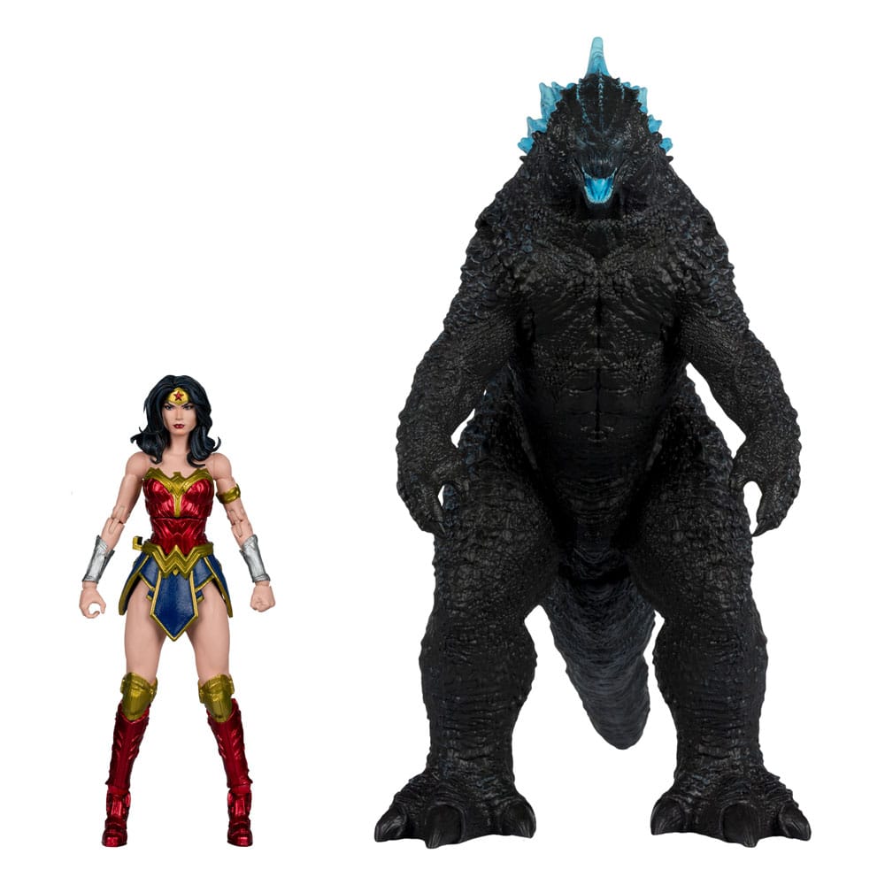 DC Justice League Monsterverse DC Multiverse Actionfiguren 2er-Pack Wonder Woman Vs. Atomic Blast Godzilla 18 cm