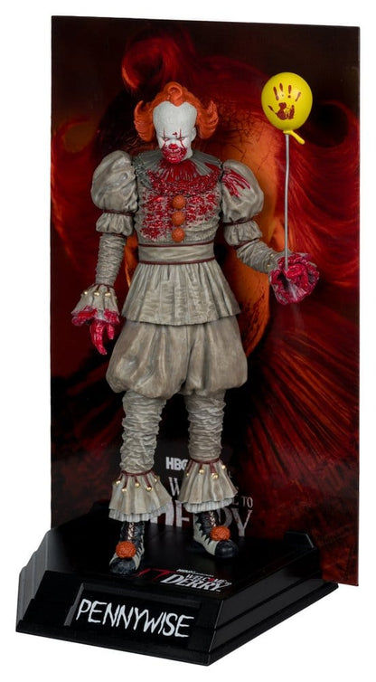 Es Welcome to Derry Movie Maniacs Figur Pennywise (Bloody) 16 cm