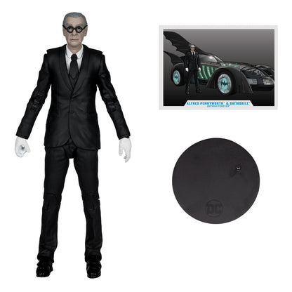 Batman Forever DC Multiverse Actionfigur mit Fahrzeug Alfred Pennyworth & Batmobile (Gold Label) 79 cm