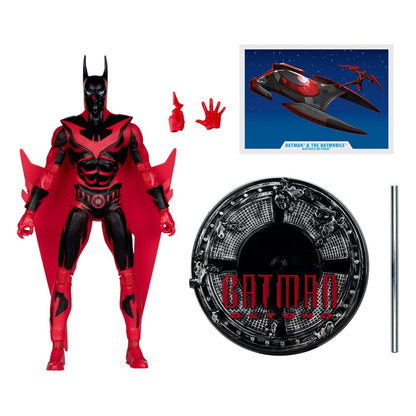Batman Beyond DC Multiverse Actionfigur mit Fahrzeug Batman & The Batmobile (Gold Label) 53 cm