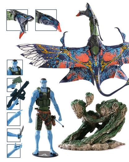 Avatar: The Way of Water Actionfigur Recom Quaritch & RDA Banshee (Gold Label)