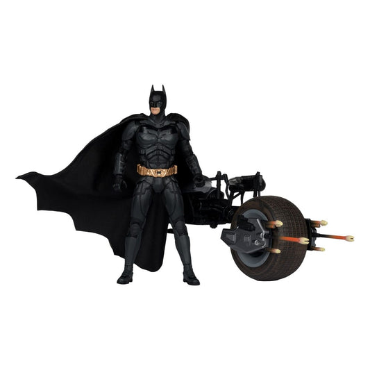 The Dark Knight DC Multiverse Actionfigur mit Fahrzeug Batman & The Batpod 18 cm