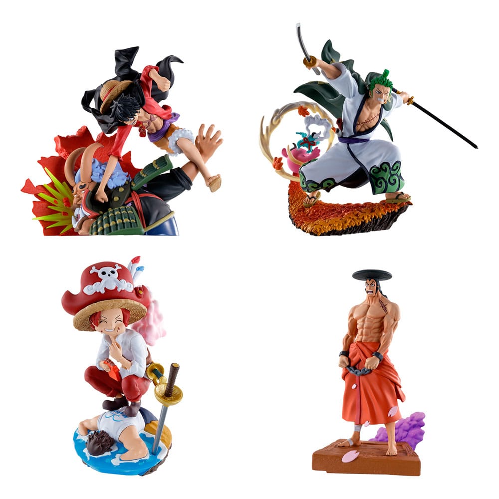 One Piece Petitrama PVC Mini-Statue Logbox Re Birth Wano Kuni Vol. 1 Set 9 cm