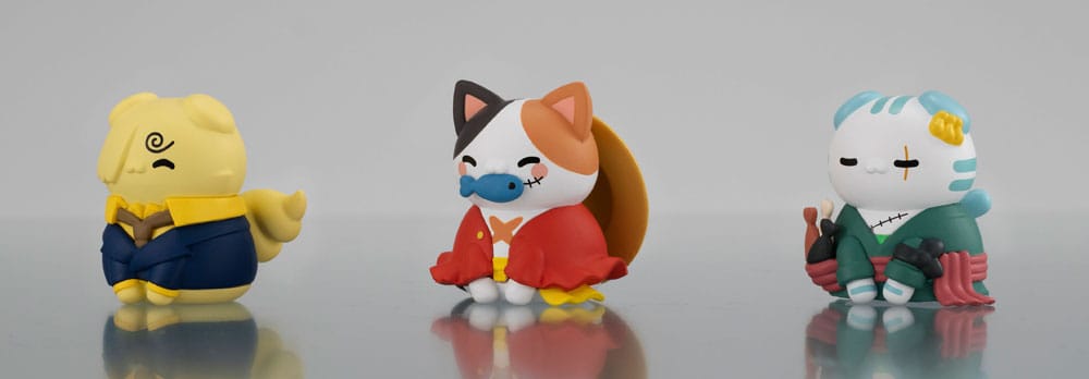 One Piece Mega Cat Project Sammelfiguren 3er-Pack Nyan Piece Nyan! Happy Trio 2024 Limited Ver. 3 cm