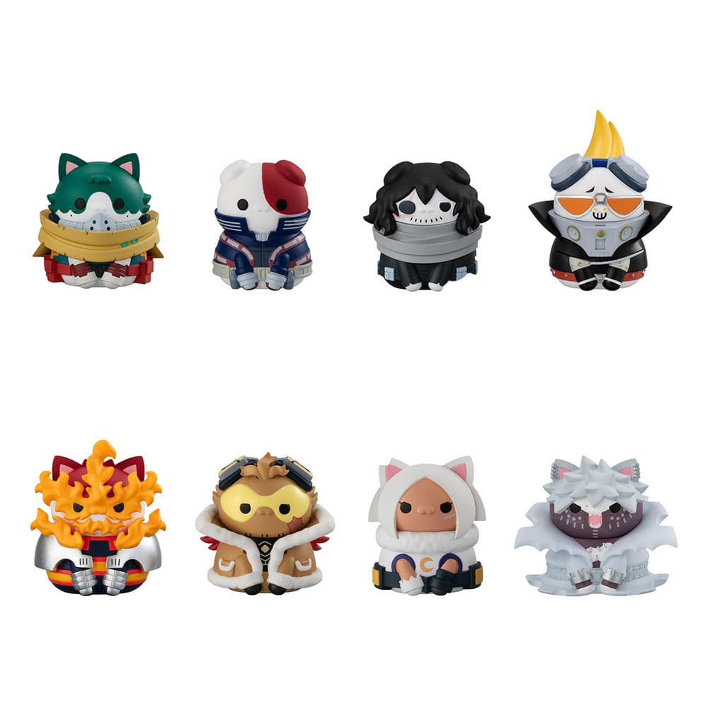 My Hero Academia Mega Cat Project Minifiguren Heroaca Cats No.01 3 cm Blind Box Sortiment (8) (Repeat)