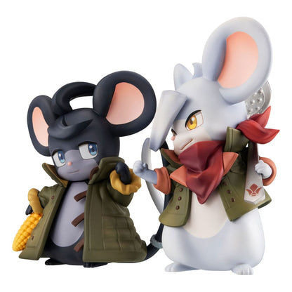 Mobile Suit Gundam Iron-Blooded Orphans PVC Statuen 2er-Pack Orphanchu of Block 3 Mikatsuki & Orga 10th Anniversary 12 cm