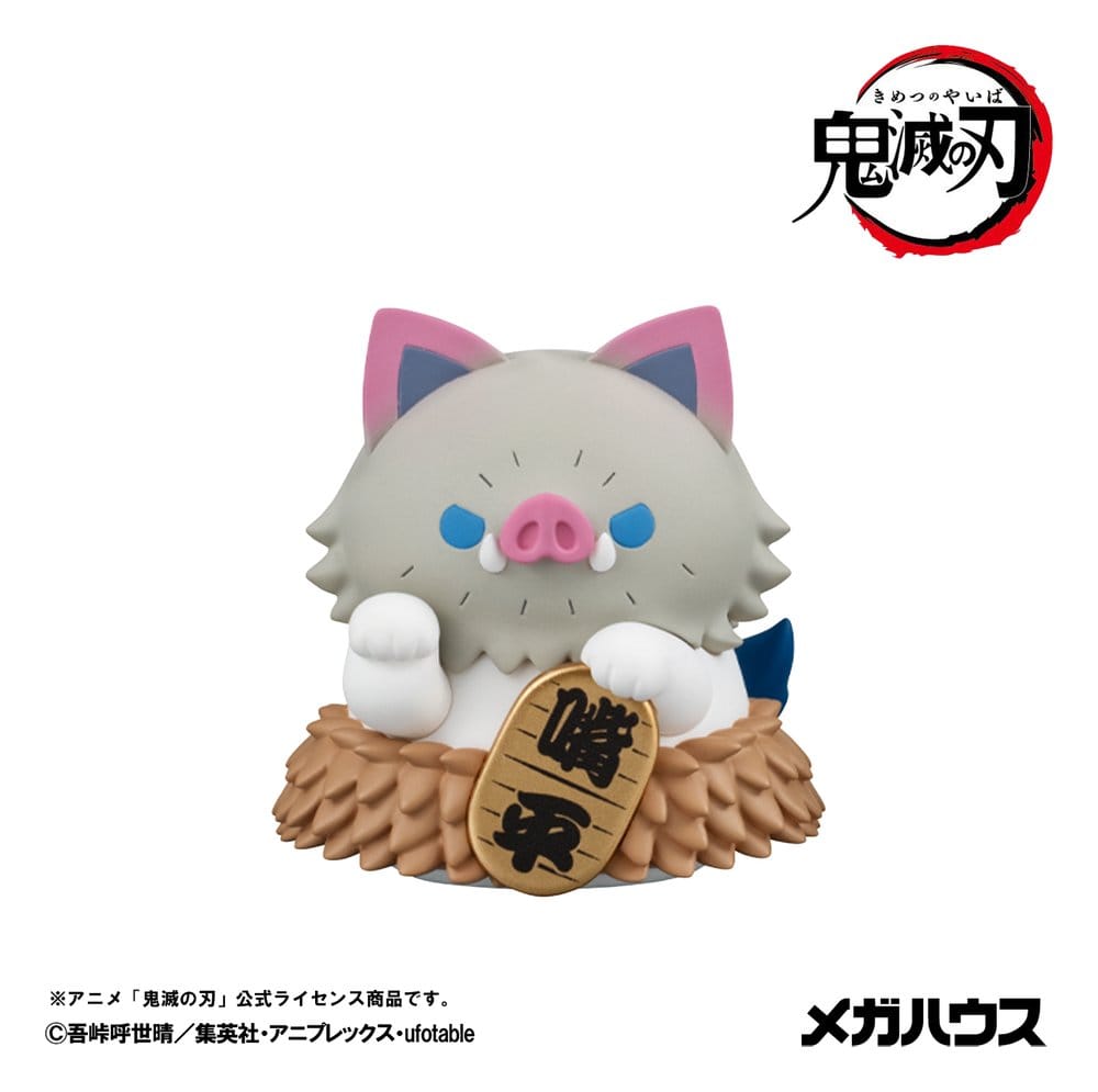 Demon Slayer: Kimetsu no Yaiba Mega Cat Project Minifiguren 6 cm Demon Slayer Fortune Cats ver. 02 Blind Box Display (8) (Repeat)