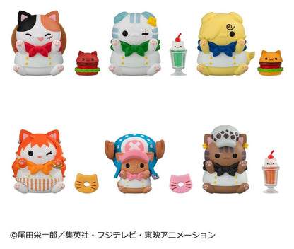One Piece Mega Cat Project Minifiguren NyanPieceNyan! Diner! 3 cm Blind Box Display (6)