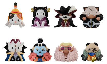One Piece Mega Cat Project Nyan Piece Nyan! Luffy & the Seven Warlords of the Sea Minifiguren 3 cm Blind Box Display (8) (Repeat)