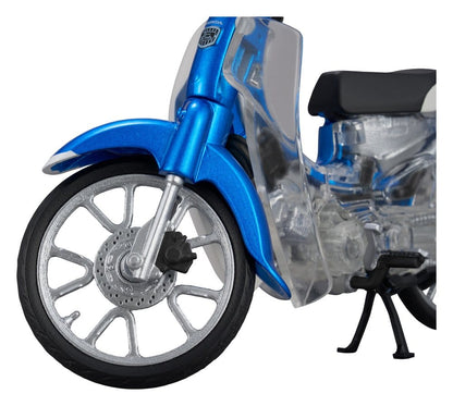Honda Kaitanics Plastic Model Kit Super Cub 110 Glint Wave Blue Metalic
