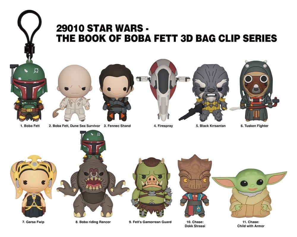 Star Wars: Das Buch von Boba Fett 3D PVC-Taschenanhänger Serie 1 Display (24)