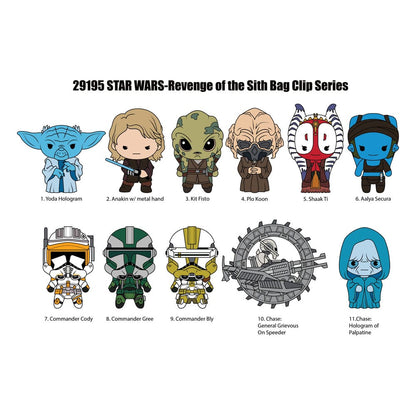 Star Wars-EP III Revenge Of Sith 3D PVC-Taschenanhänger Serie 1 Display (24)