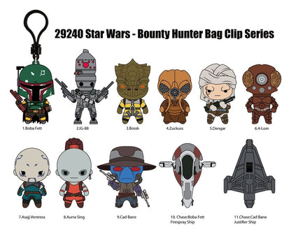 Star Wars Most Wanted Bounty Hunters 3D PVC-Taschenanhänger Serie 1 Display (24)