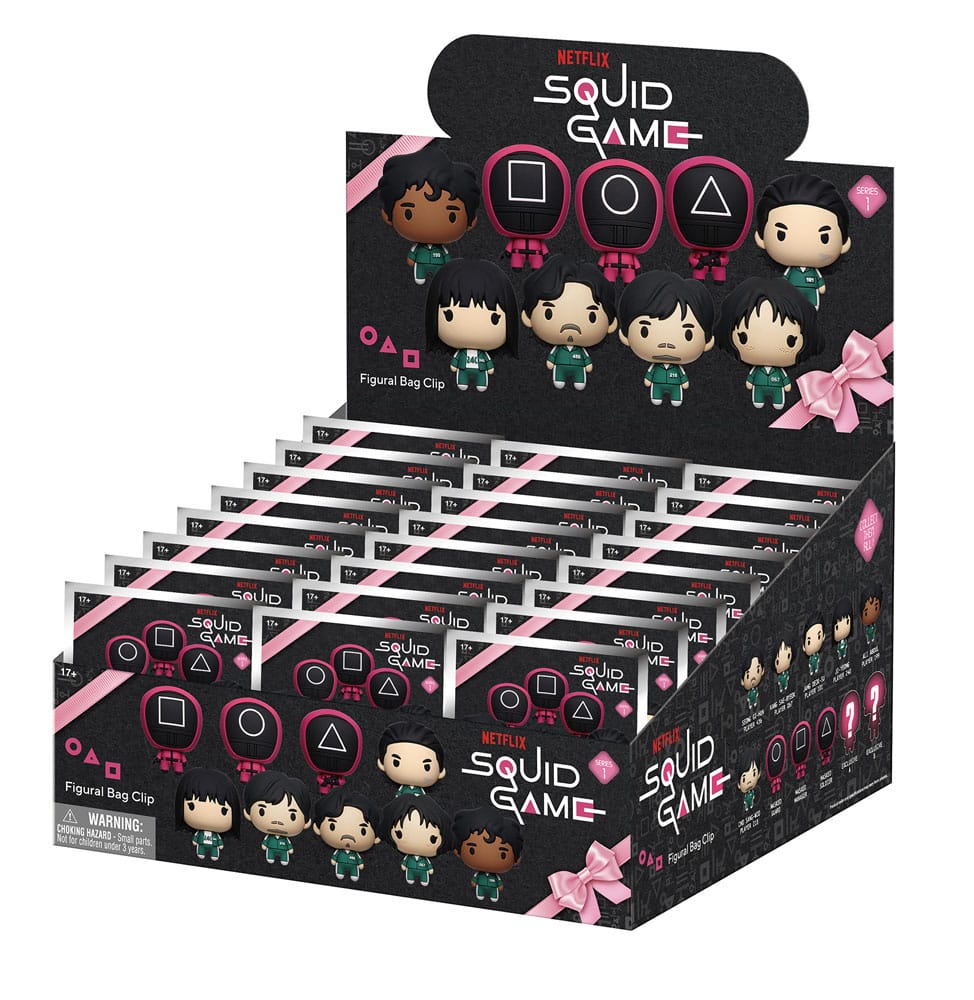 Squid Game 3D PVC-Taschenanhänger Series 1 Display (24)