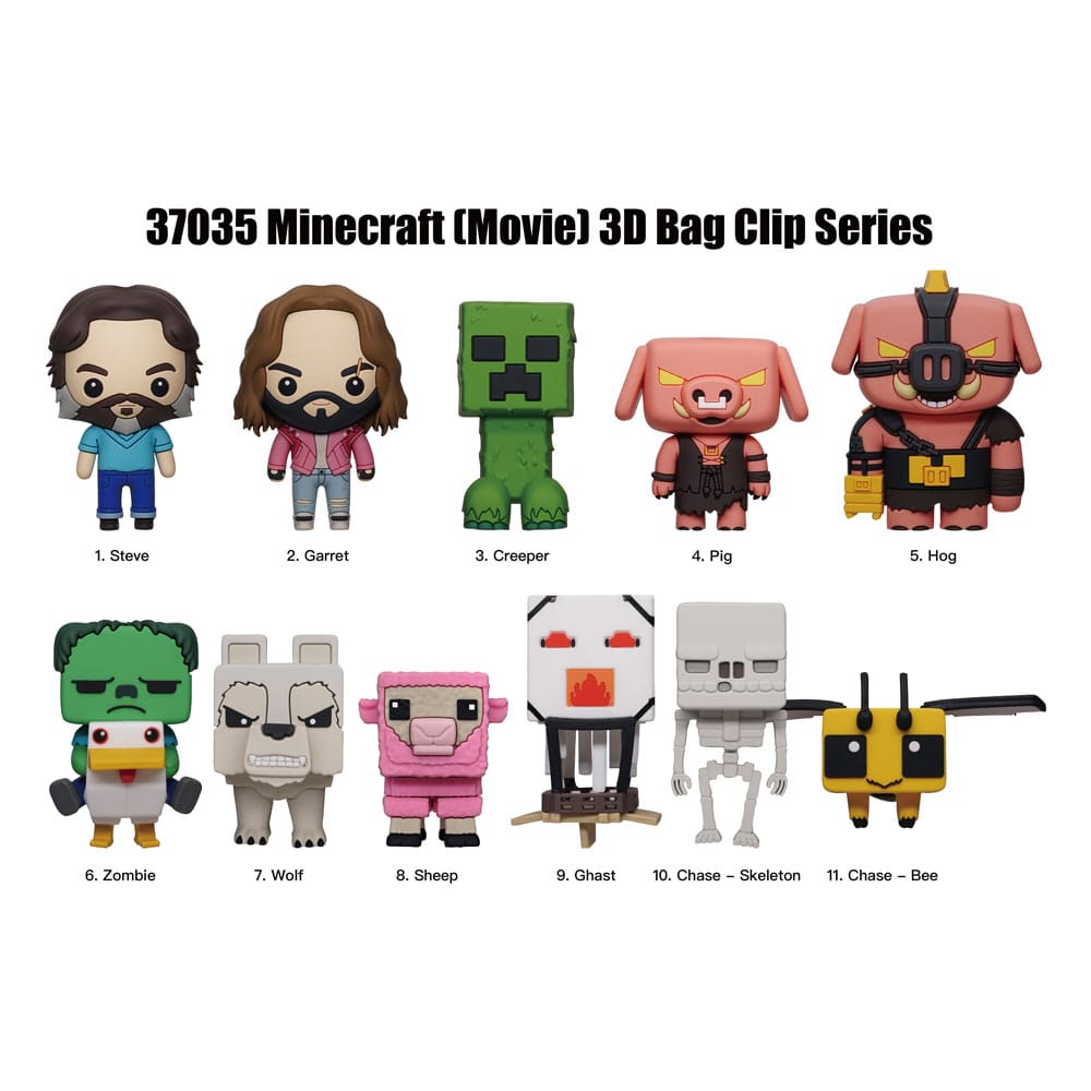 Minecraft 3D PVC-Taschenanhänger Serie 1 Display (24)