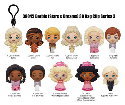 Barbie 3D PVC-Taschenanhänger Serie 3 Display (24)