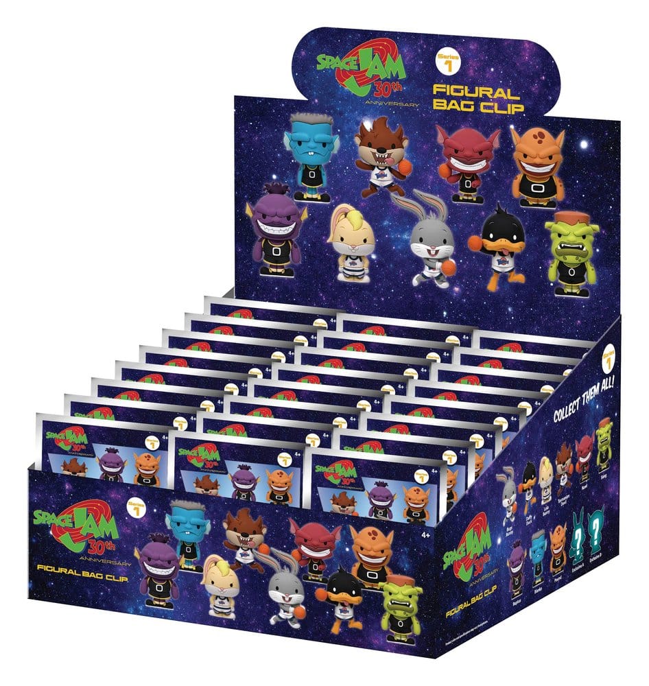 Space Jam 30th Anniversary 3D PVC-Taschenanhänger Serie 1 Blind Bag Display (24)