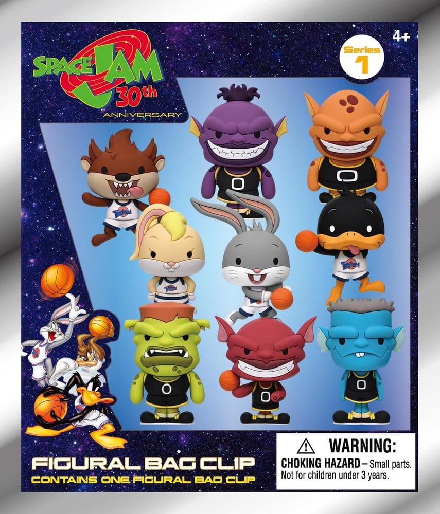 Space Jam 30th Anniversary 3D PVC-Taschenanhänger Serie 1 Blind Bag Display (24)