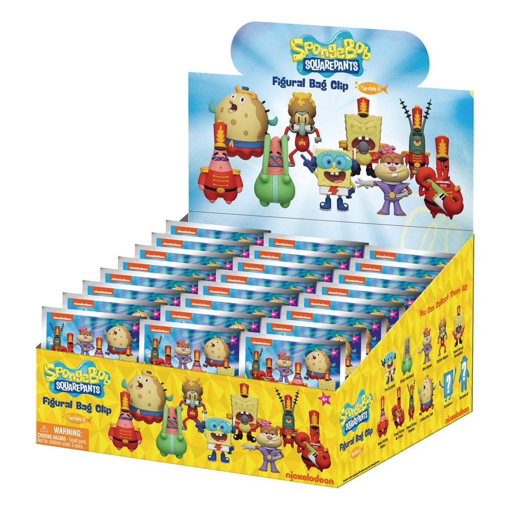 SpongeBob Schwammkopf 3D PVC-Taschenanhänger Series 6 Display (24)